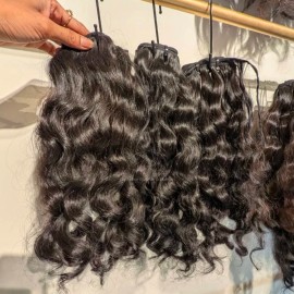 Cambodian Natural Wave Human Hair Indian Wave Bundle One Donor Raw Hair No Chemical Treatment 100% Raw Hair for Braidsstyle: raw hair, color: 1pcs natural wave, Stretched Length: 20 Inches