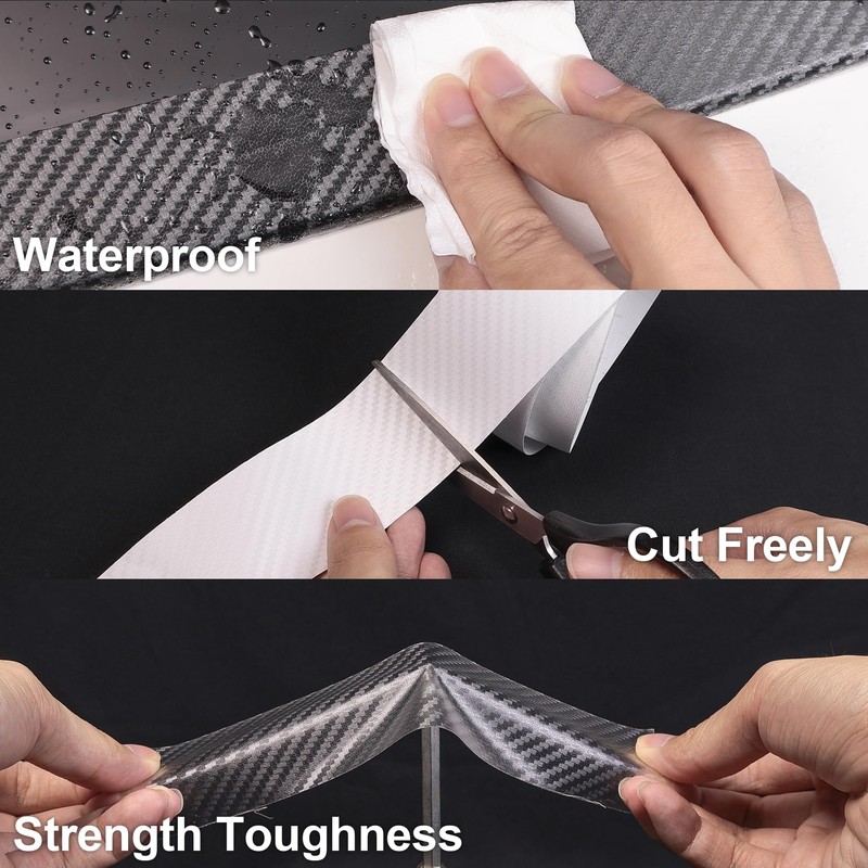 Lypumso Carbon Fiber Vinyl Tape with Tools Kits, Chrome Delete