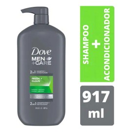 Shampoo 2 En1 Dove Men Care Acondicionador Fresh Clean 917ml