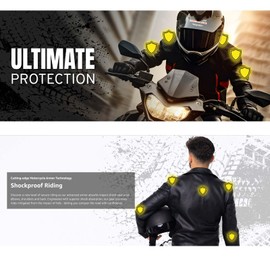 Milwaukee Leather MP7908 5-PC CE-Approved Motorcycle Armor for Shoulder, Elbow and Back| Armor for Motorcycle Jacketss - One Size