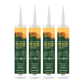 Ziollo RV Roof Lap Sealant - Self-Leveling EPDM Caulk for Rubber Roofs, Seams & Vents - Waterproof Sealant for Motorhomes, Trailers & Campers - White, 1-10 oz Tubes