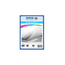 Refresh Cartridges Duo Matte/Double Sided A4 Professional Inkjet Photo Paper 220gsm - 50 Sheets