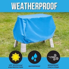 GoSports Funda universal para mesa de agua para niños, anti-UV, impermeable, se adapta hasta 41 x 25 x 34 pulgadas, solo funda, color azul
