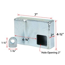 Mytee Products (2 Pack Weld on Shipping Container Lock Box - Cargo Container High Security Lock Box to Protect Padlock