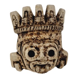 Tlaloc Aztec Screaming Whistle, Tlaloc Aztec God Of Water Decor Traditional - Color: Natural