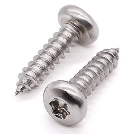 #8 x 1/2" (50 pcs) Pan Torx Head Self Tapping Screws Wood Screws, 304 Stainless Steel 18-8, Full Thread Coverage, Round Torx Head Sheet Metal Screws