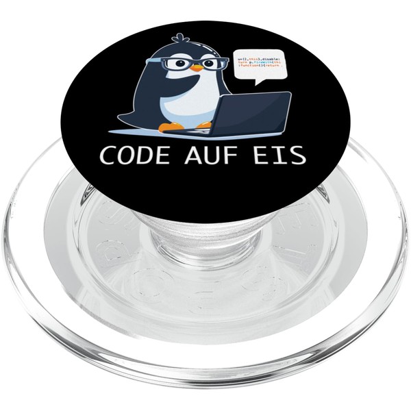 Programming Penguin Funny Developer Nerd Fun PC Motif PopSockets PopGrip