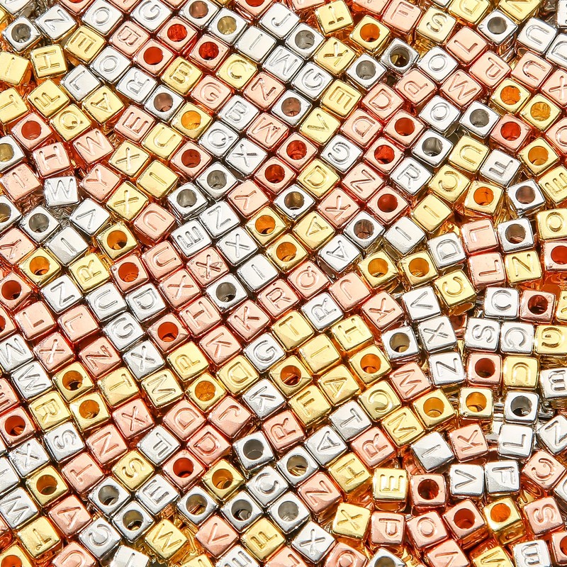 1000pcs Letter Beads Large Alphabet Letter Bead A-Z Plastic Letter