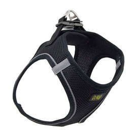 Happy Pets Dog Harness in Black, Extra Strong Soft Padded Pet Vest with Easy Grab Handle and Locking Buckles - XS