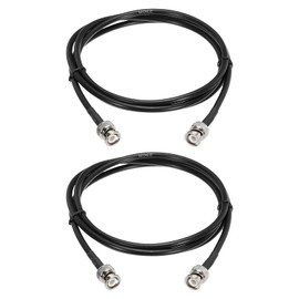 sourcing map 2PCS RG58 Coaxial Cable 5ft/1.5 M, BNC Male to BNC Male Coax Cable 50 Ohm Low Loss Cable for CB Radio, Ham Radio, Antenna Analyzer