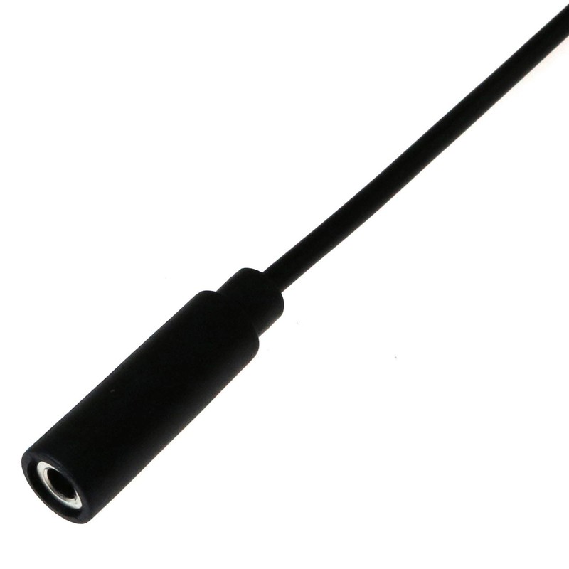 E-outstanding 3.5mm Female Jack to Bare End 2PCS Black TRRS