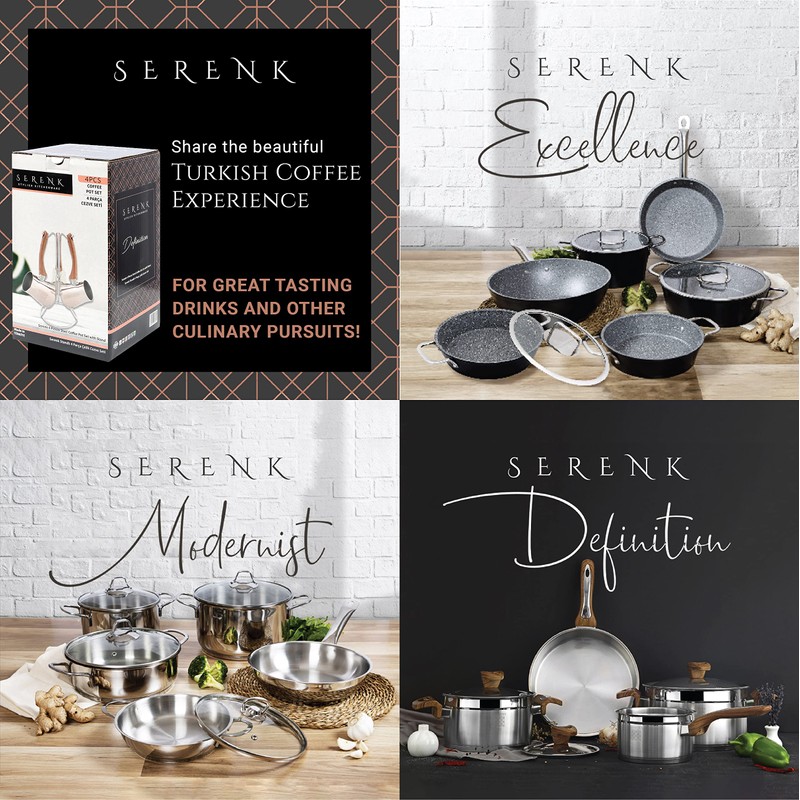 Serenk Turkish Coffee Pot Cezve, Milk Warmer, Ibrik Briki Greek