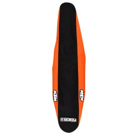 Enjoy Mfg 2023-2024 KTM SX-SXF XC XCF 125 250 350 450 Seat Cover ORANGE / BLACK #352 LOGO