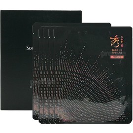 Sooryehan Black Ginseng Elasticity Mask Pack x 5 sheets, single option / 수려한 블랙 진생 탄력 마스크팩x5매, 단일옵션