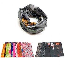 Seamless Multi-Scarf for Versatile Wear (Random Design) Light Tones 12ea