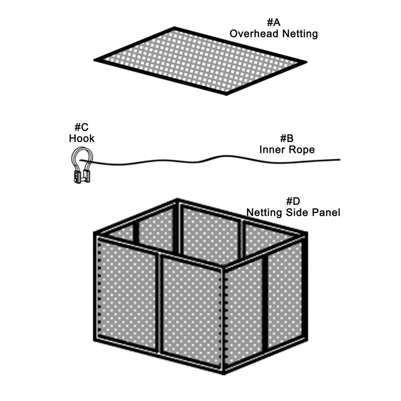 Replacement Mosquito Net for Flat-Roof Pergola - Mesh Bug Net