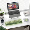 FCPLU xUBOTIE Wireless Keyboard and Mouse Combo, 104-Key Colorful Round