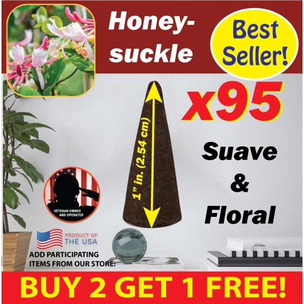 Benben Home & Lifestyle Honeysuckle Benben US Incense 95x1" Cones