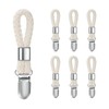 Jagowa 6 Pcs Cotton Rope Bath Towel Clip Anti-rust Metal
