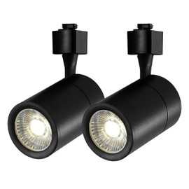 2 Lights LED Track Lighting Heads, 30W High Brightness Track Lights 4000K Natural Light Adjustable Angle Track Lighting Fixture (Black3)