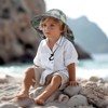 DRESHOW Baby Sun Hat with Large Brim, Neck Protection, Adjustable,