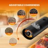 Bjworeye Electric Salt and Pepper Grinder Set, Single Hand Adjustable