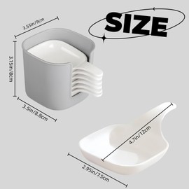 Dipping Sauce Plate and Holder Set, 6Pcs Plastic Dipping Dish with Storage Box,dip bowl set for Restaurant,Home Party,Picnics and Barbecue,Serve seasonings, dipping sauces, snacks, and fruits