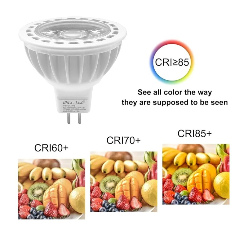 wei's-l.e.d 8W MR16 GU5.3 Led Bulbs, High Power, 800 Lumens,