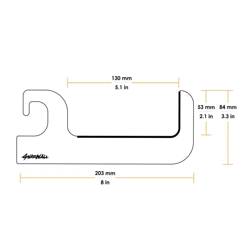 GNARWALL Horizontal Wall Mount for SUP and Longboards - Surfboard