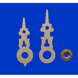 KD89 Yellow Plastic Clocks Cuckoo Clock Hands Assorted Sizes with Brass Nut Handmade (23/27)