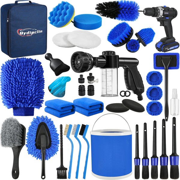 Qydipclin 41Pcs Car Detailing Kit, Car Detailing Brush Set, Car