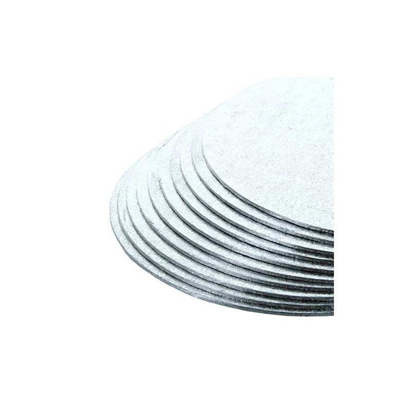 Culpitt Thick Round Turn Edge Cake Cards, Cake Boards, Silver