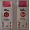 Double Tip 100% Pure Cotton Swabs 300 Tips/Pk Pink Sticks