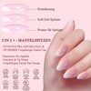 Virellay 360 Pieces Gradient Artificial Fingernails (Pink Gradient Almond, 360
