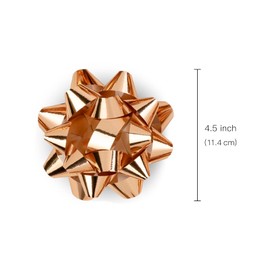 MAYPLUSS 4.5" Rose Gold Gift Bow Assortment (10 Bows, 3 Spools of Ribbon), Perfect for Christmas, Birthday, Holiday, Party Favors Decorations