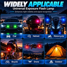 RGB LED Strobe Lights for Cars & Motorcycles – Wireless Multicolor Flashing Lights for Vehicle Decoration