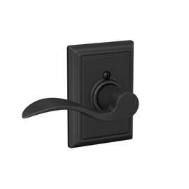 SCHLAGE Accent Lever with Addison Trim Non-Turning Lock in Matte Black - Left Handed - F170 ACC 622 ADD LH