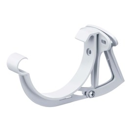 INEFA Headboard Holder Adjustable for Gutter Semicircular PVC NW 100, Pack of 1, White Gutter Holder, Gutter Accessories, Made in Germany