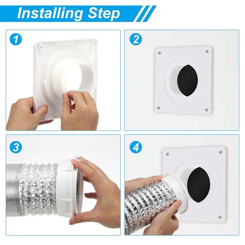 PATIKIL Dryer Vent Connector Kit Fit 4 Inch Ducting, 2