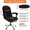 SUNJOYCO Computer Office Chair Cover Set, Universal Stretch Rotating Desk
