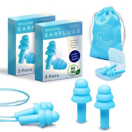 ANBOW Paquete de 2 Tapones para Los Oídos para Dormir con Cancelación de Ruido. Tapones para Los Oídos de Silicona Reutilizables. Ajuste Personalizado: Reducción de Ruido para Dormir, Conciertos, Trab