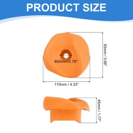 PATIKIL Rock Climbing Holds, 10 Pcs Climbing Rock Wall Grips Play Set Climber Attachments with Single Holes for Playground Accessories Indoor Outdoor Tree Training, Yellow-A