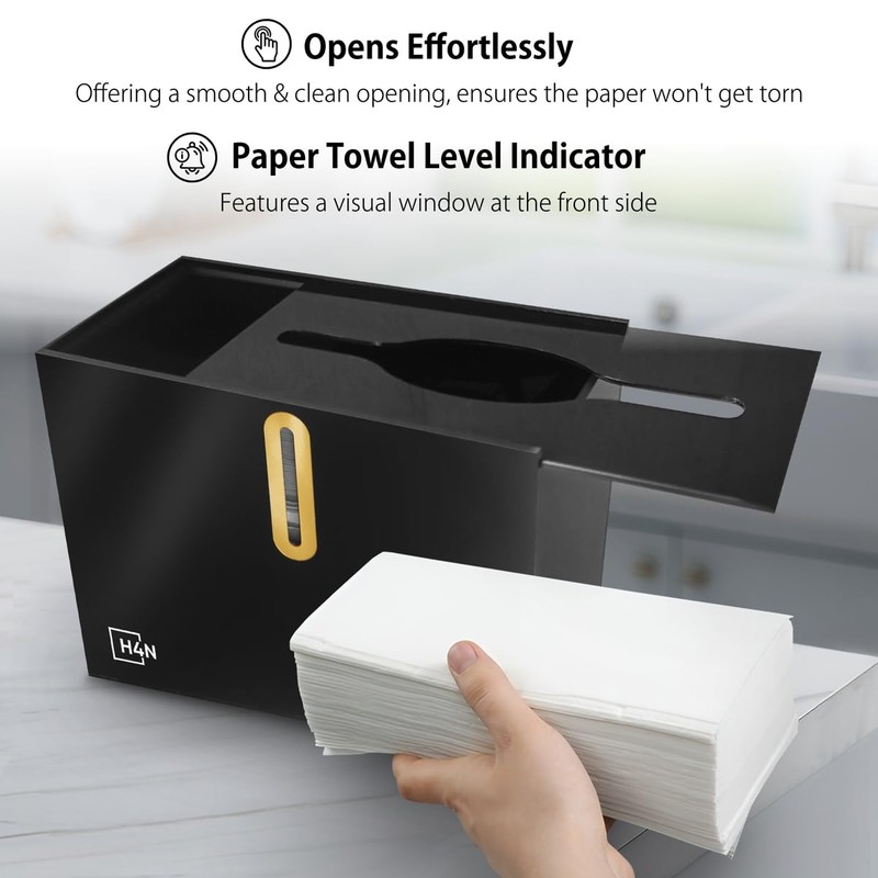 H4N Multifold Hand Paper Towel Dispenser Countertop, Compact Design, Single