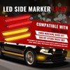 HECASA LED Side Marker Light Compatible with 2010-2014 Ford Mustang