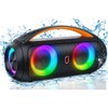 Portable Bluetooth Speaker, Loud Boombox Speaker with Subwoofer, Powerful Deep