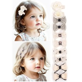 Bianhuan Baby Hair Pin, Children, Baby Hair Clip, Hair Accessory, Kids, Stylish, Hair Ornament, Children's Accessory, Girls, 10-Piece Set, Infants, Hair Clip, Baby Clip, Pin-On, Painless, Baby Hairpin, Hair Clip, Present, Birthday, Baby Shower