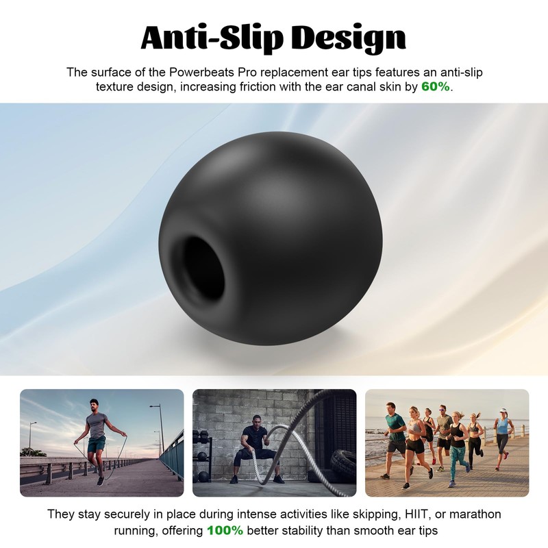 8pcs Powerbeats Pro Silicone Ear Tips Compatible with Beats Powerbeats