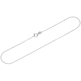 NKlaus Necklace very thin curb chain (38 cm - 80 cm) 925 silver necklace 0.8 mm wide silver chain, Sterling Silver, No gemstone