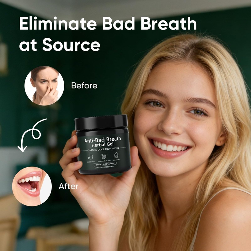 Anti-Bad Breath Herbal Gel Supplement, Body Odor Supplements, Internal Deodorant