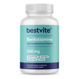 Bestvite Benfotiamina 300mg 60 Cápsulas Veganas Na                                                                                                    